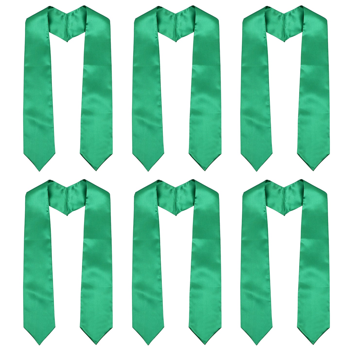 Newrara 6-pieces Unisex Adults Plain Graduation Stoles 60''/72''