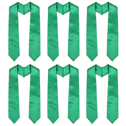 Newrara 6-pieces Unisex Adults Plain Graduation Stoles 60''/72''