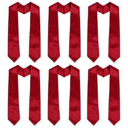 Newrara 6-pieces Unisex Adults Plain Graduation Stoles 60''/72''