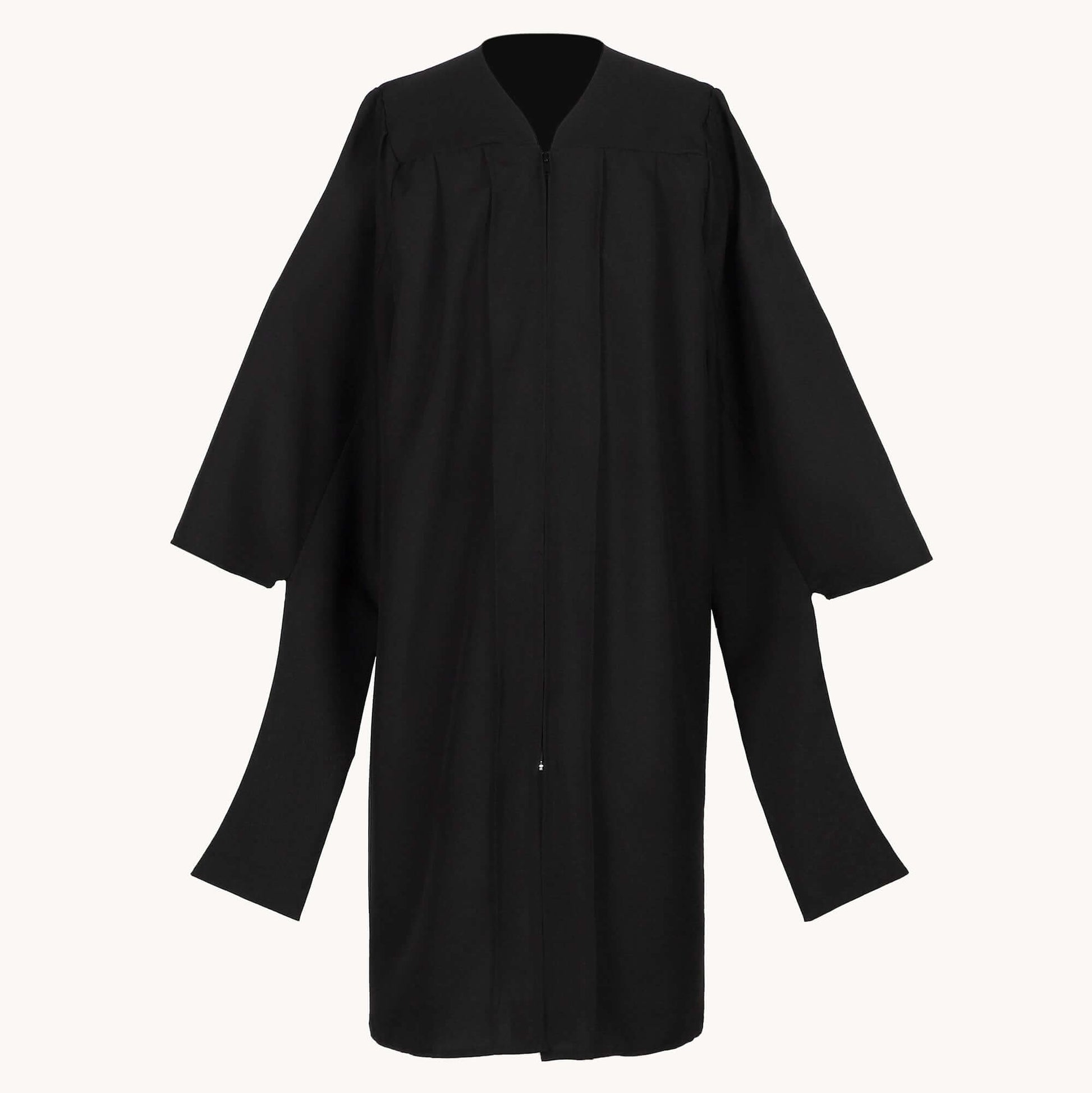 Classic Master’s Cap, Gown and Hood Set for Graduation – Matte Black Academic Regalia