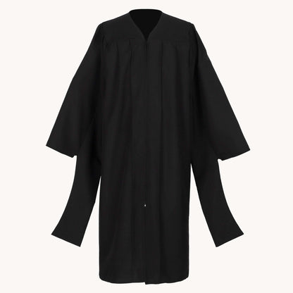 Classic Master’s Cap, Gown and Hood Set for Graduation – Matte Black Academic Regalia