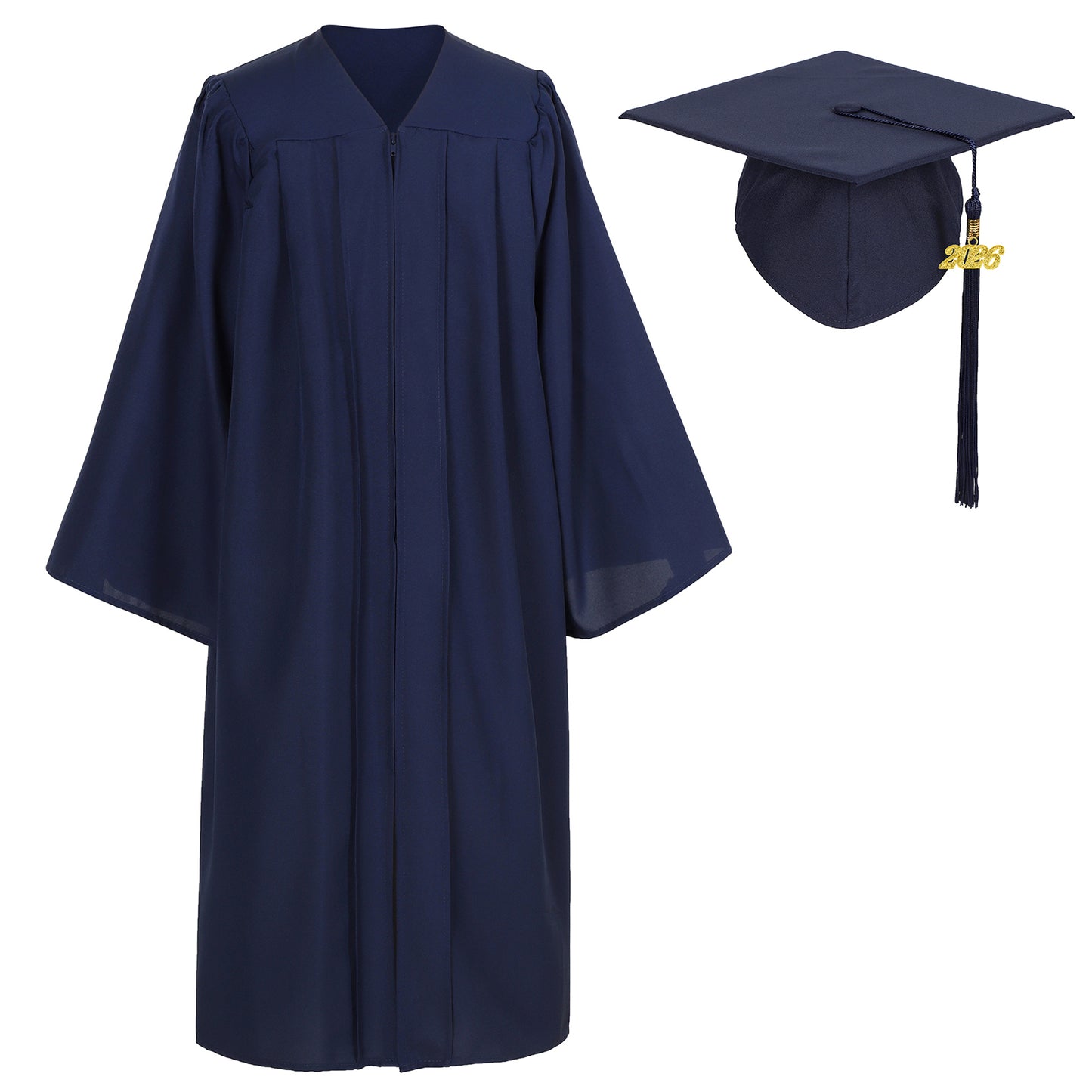 Newrara Matte Adult/Teen Unisex Graduation Gown and Cap set with Tassel