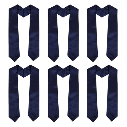 Newrara 6-pieces Unisex Adults Plain Graduation Stoles 60''/72''