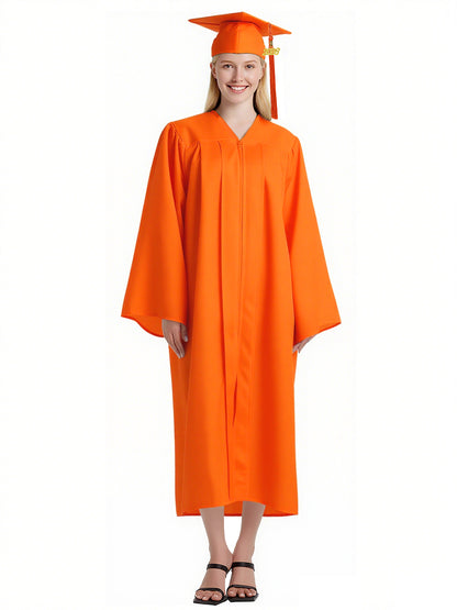 Newrara Matte Adult/Teen Unisex Graduation Gown and Cap set with Tassel