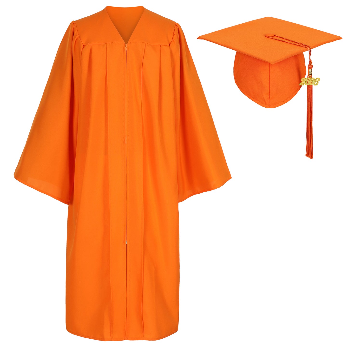 Newrara Matte Adult/Teen Unisex Graduation Gown and Cap set with Tassel