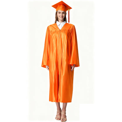 Newrara Shiny Adult/Teen Unisex Graduation Gown and Cap set with Tassel