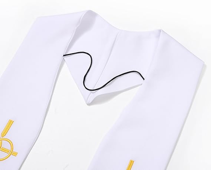 Newrara Pastor Stole with Embroidered Cross for Clergy 94''/98''