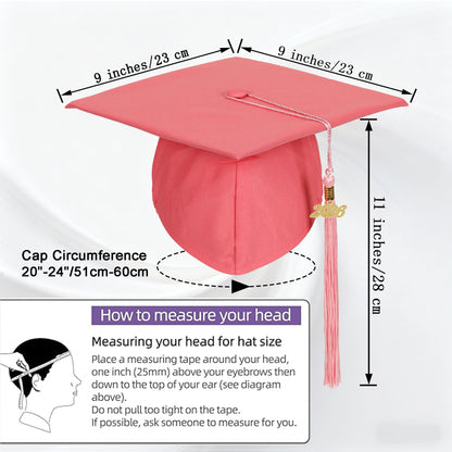 Newrara Unisex Adult/Teen Matte Graduation Cap with Tassel & Year Charm