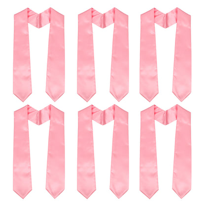 Newrara 6-pieces Unisex Adults Plain Graduation Stoles 60''/72''