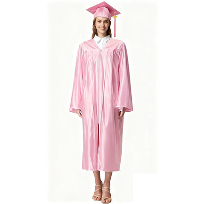 Newrara Shiny Adult/Teen Unisex Graduation Gown and Cap set with Tassel