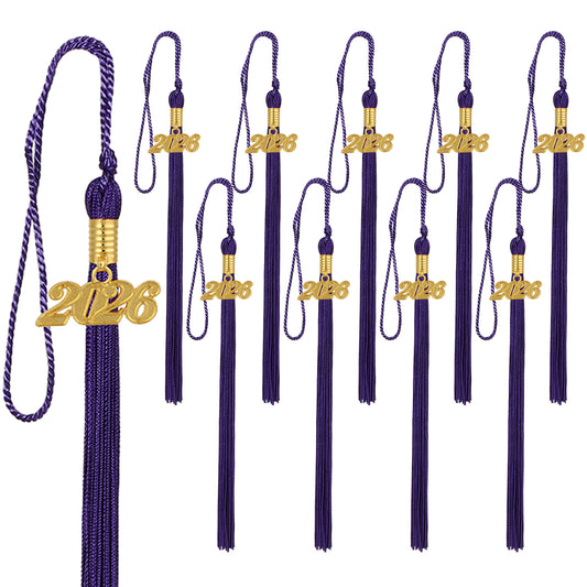Newrara Graduation 10PCS tassel with gold 2026 year charm