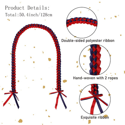 Detailed view of multi-layer ribbon lei craftsmanship