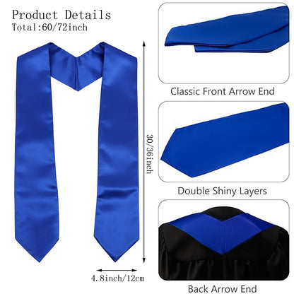Newrara Plain Graduation Stoles for Adults 60''/72''