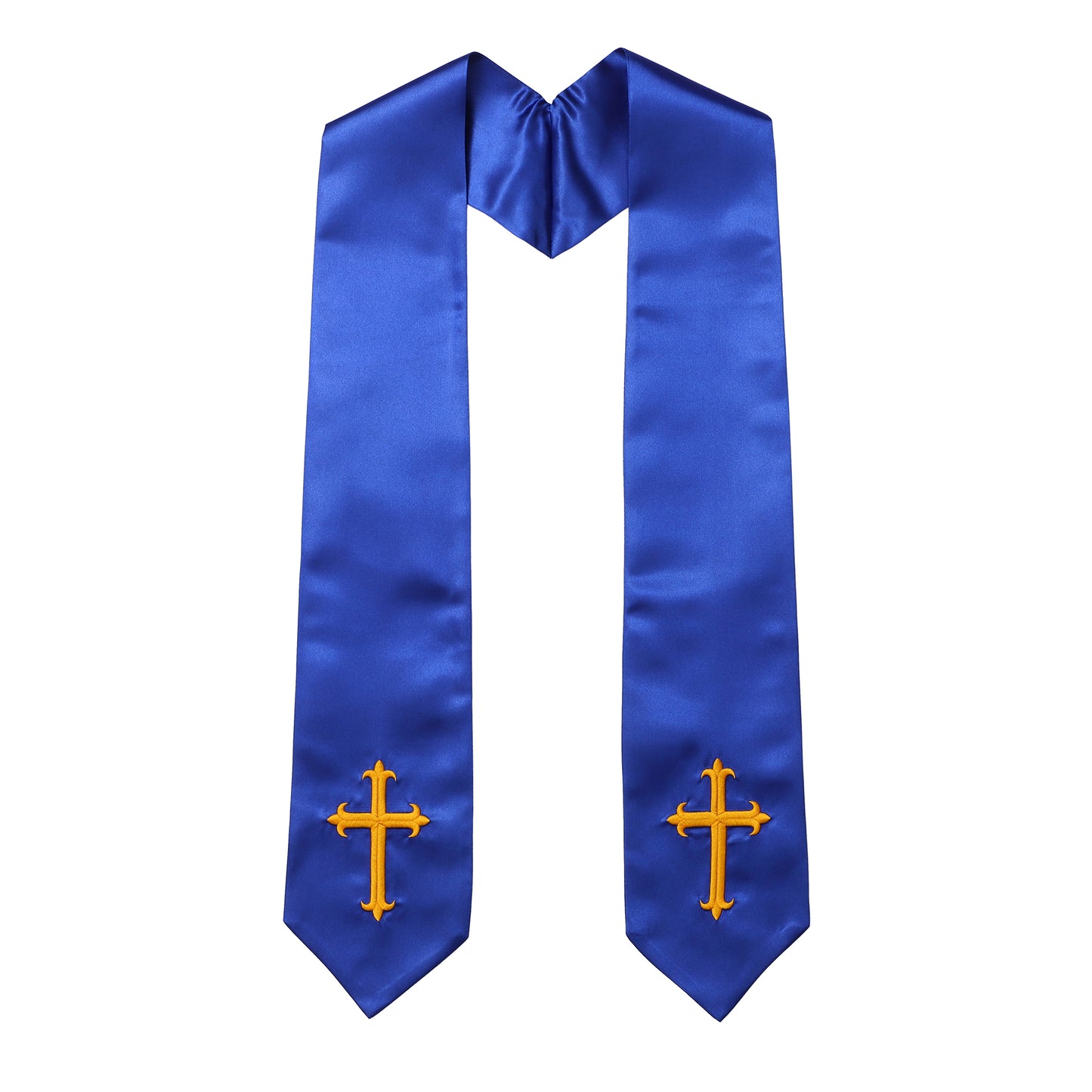 Newrara Traditional Church Choir Stole with Embroidered Cross 60''