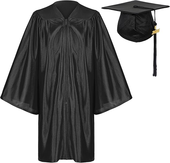 Newrara Shiny Pre-Kindergarten Graduation Cap and Gown Set with Year Tassel