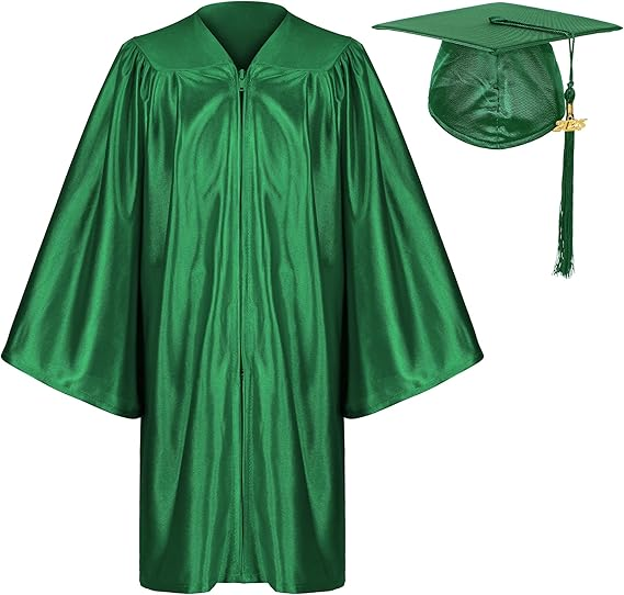 Newrara Shiny Pre-Kindergarten Graduation Cap and Gown Set with Year Tassel