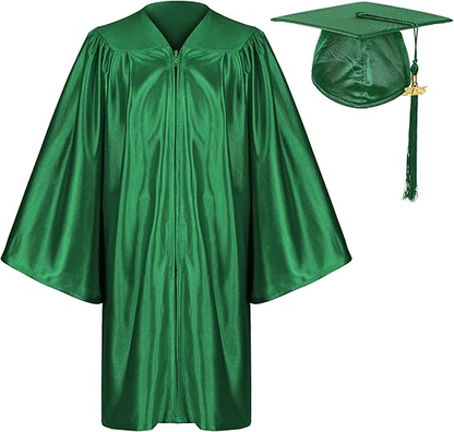 Newrara Shiny Pre-Kindergarten Graduation Cap and Gown Set with Year Tassel