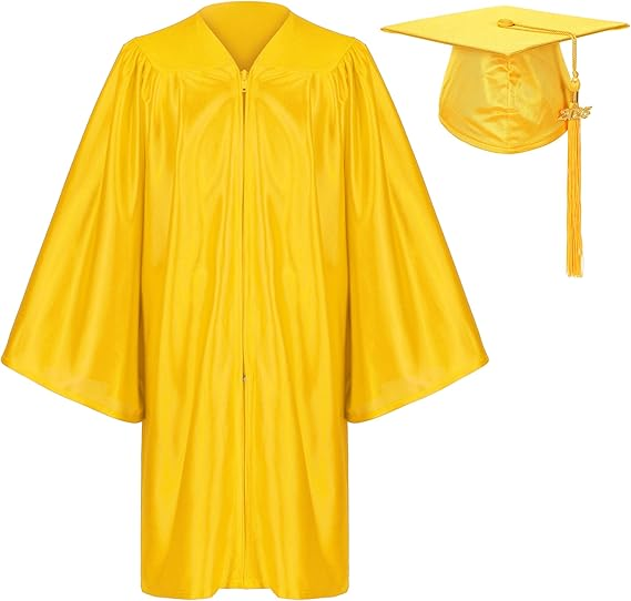 Newrara Shiny Pre-Kindergarten Graduation Cap and Gown Set with Year Tassel