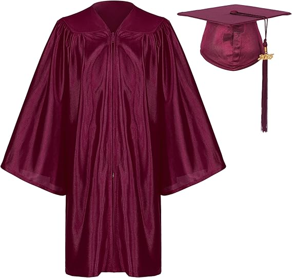 Newrara Shiny Pre-Kindergarten Graduation Cap and Gown Set with Year Tassel