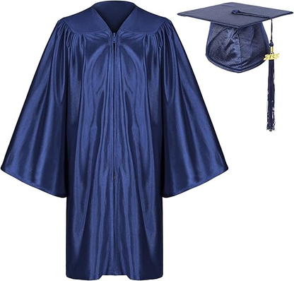 Newrara Shiny Pre-Kindergarten Graduation Cap and Gown Set with Year Tassel