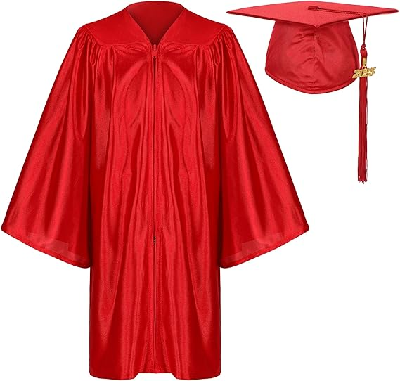 Newrara Shiny Pre-Kindergarten Graduation Cap and Gown Set with Year Tassel