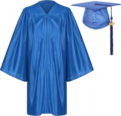 Newrara Shiny Pre-Kindergarten Graduation Cap and Gown Set with Year Tassel
