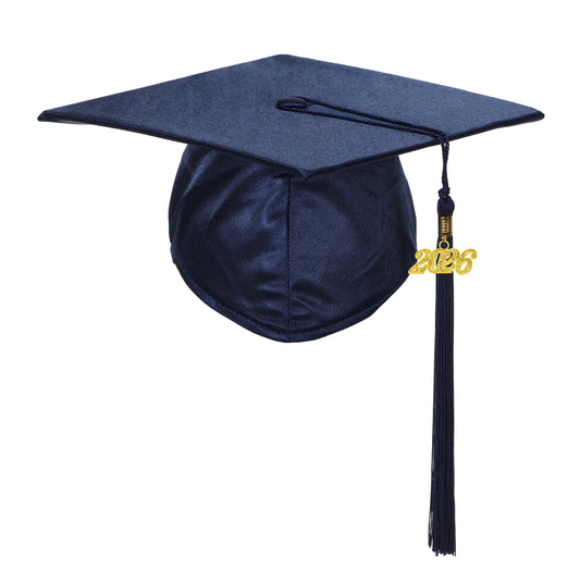 Newrara Adult/Teen Shiny Graduation Cap with Year Tassel Charm