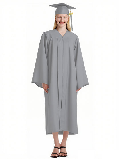 Newrara Matte Adult/Teen Unisex Graduation Gown and Cap set with Tassel