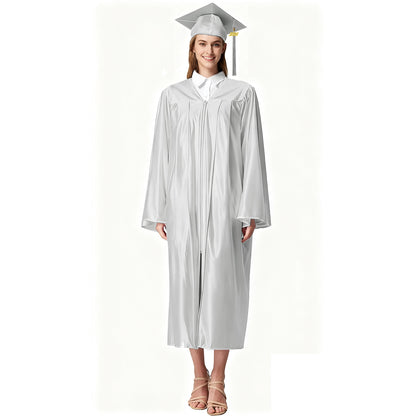 Newrara Shiny Adult/Teen Unisex Graduation Gown and Cap set with Tassel