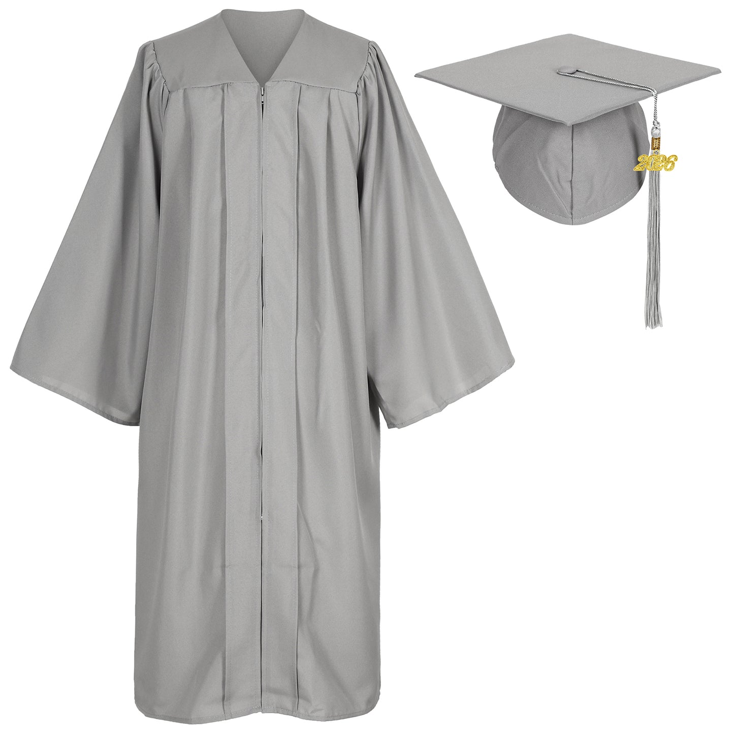 Newrara Matte Adult/Teen Unisex Graduation Gown and Cap set with Tassel