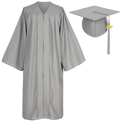 Newrara Matte Adult/Teen Unisex Graduation Gown and Cap set with Tassel