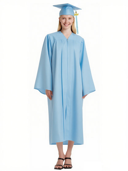 Newrara Matte Adult/Teen Unisex Graduation Gown and Cap set with Tassel
