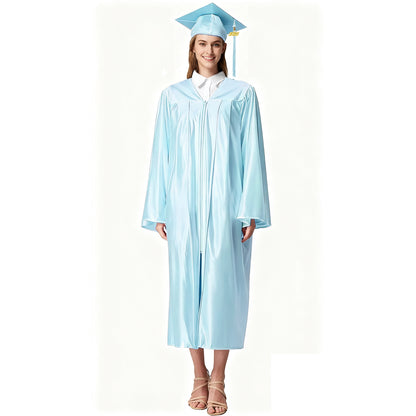 Newrara Shiny Adult/Teen Unisex Graduation Gown and Cap set with Tassel