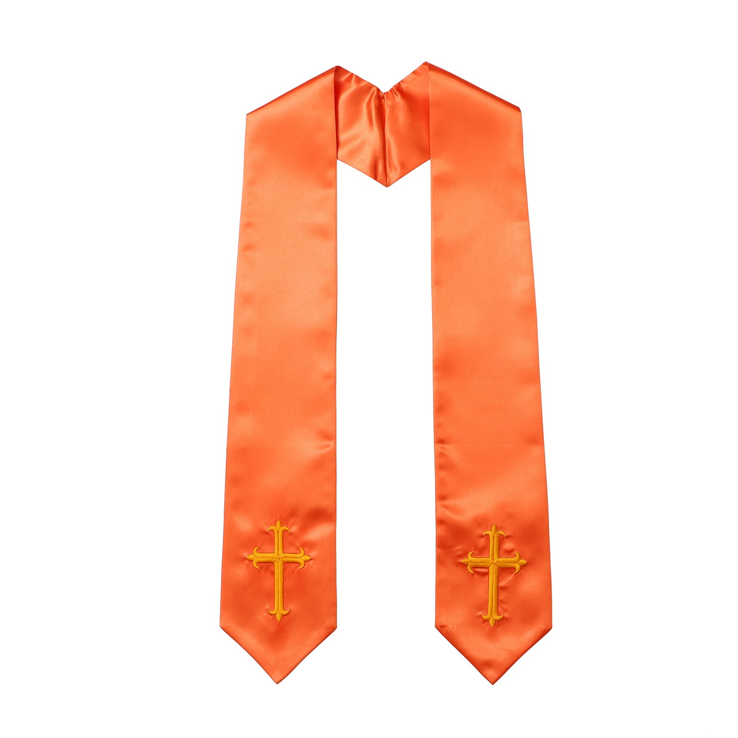 Newrara Traditional Church Choir Stole with Embroidered Cross 60''