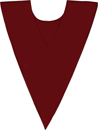 Newrara Unisex Classic V-Shape Solid Satin Stole