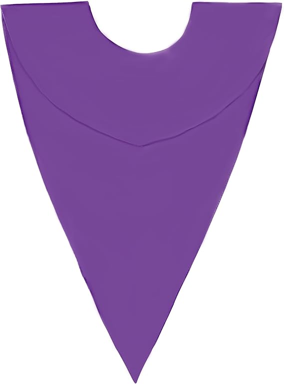 Newrara Unisex Classic V-Shape Solid Satin Stole