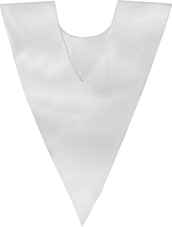 Newrara Unisex Classic V-Shape Solid Satin Stole