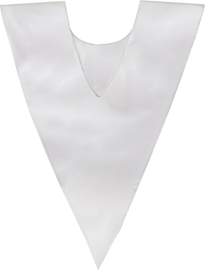 Newrara Unisex Classic V-Shape Solid Satin Stole