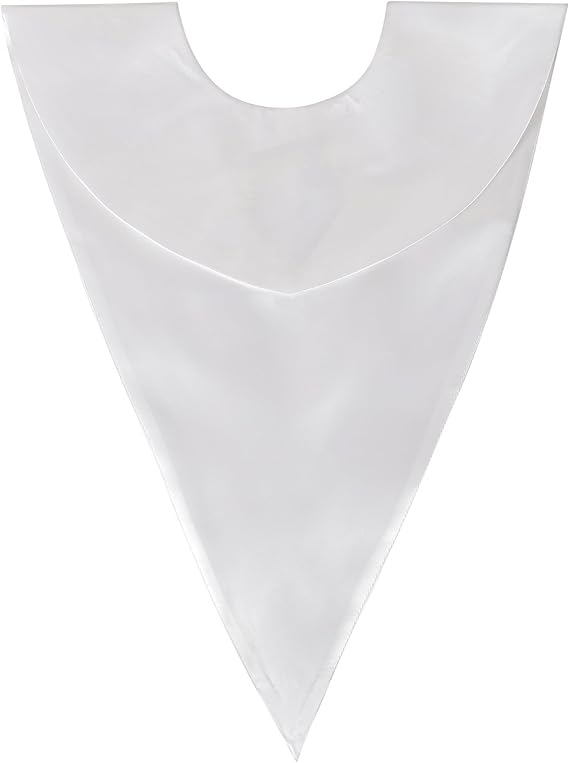 Newrara Unisex Classic V-Shape Solid Satin Stole
