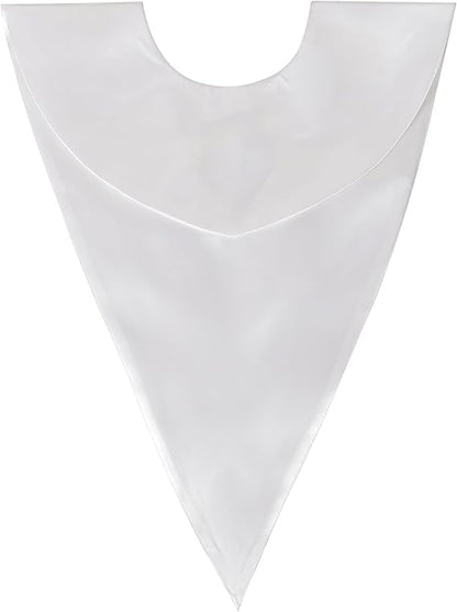 Newrara Unisex Classic V-Shape Solid Satin Stole