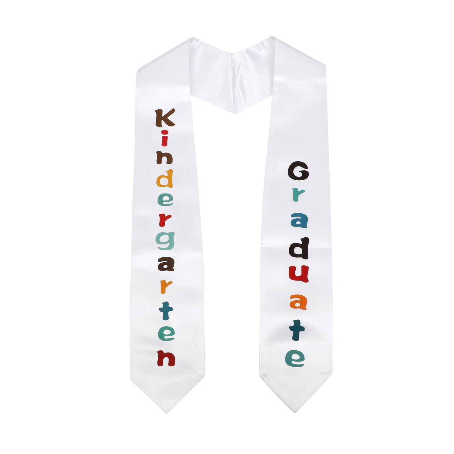 Newrara Unisex Kindergarten/Preschool Graduation Stole with Colorful "Graduate" Print 35''/50''