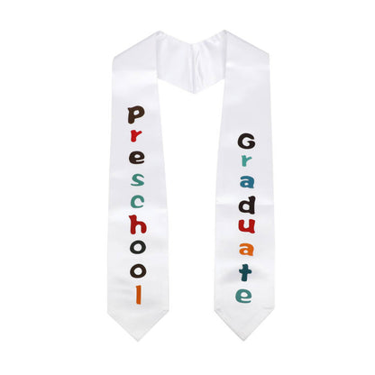 Newrara Unisex Kindergarten/Preschool Graduation Stole with Colorful "Graduate" Print 35''/50''