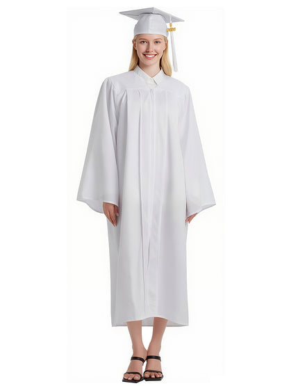 Newrara Matte Adult/Teen Unisex Graduation Gown and Cap set with Tassel