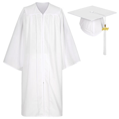 Newrara Matte Adult/Teen Unisex Graduation Gown and Cap set with Tassel