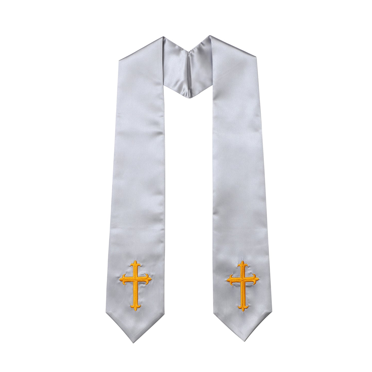 Newrara Traditional Church Choir Stole with Embroidered Cross 60''