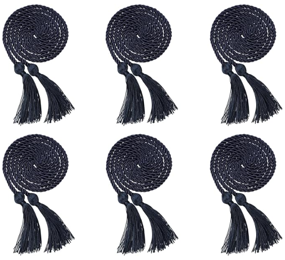 Newrara 6PCS Graduation Solid Braided Honor Cords 68 Inches Long