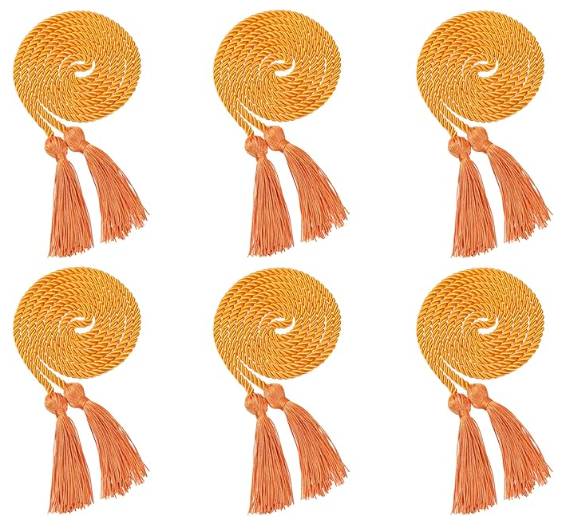 Newrara 6PCS Graduation Solid Braided Honor Cords 68 Inches Long