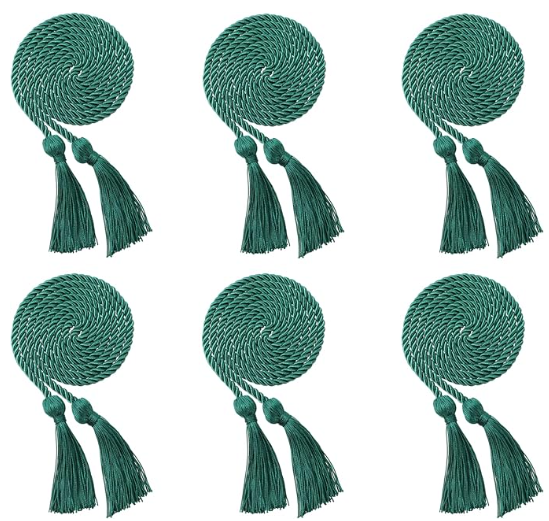 Newrara 6PCS Graduation Solid Braided Honor Cords 68 Inches Long