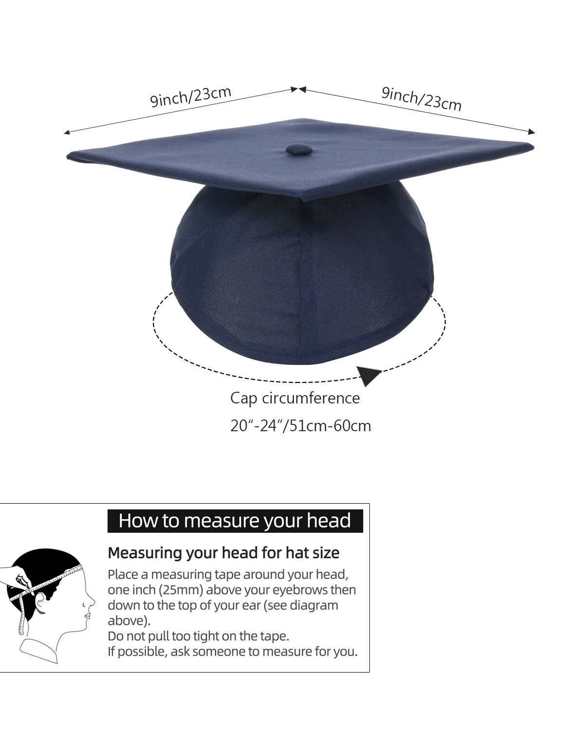 Newrara Matte Adult/Teen Unisex Graduation Gown and Cap set