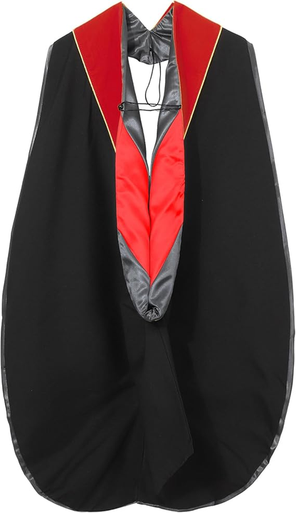 Newrara Deluxe Doctoral Graduation Hood Multiple Colors with Gold Piping